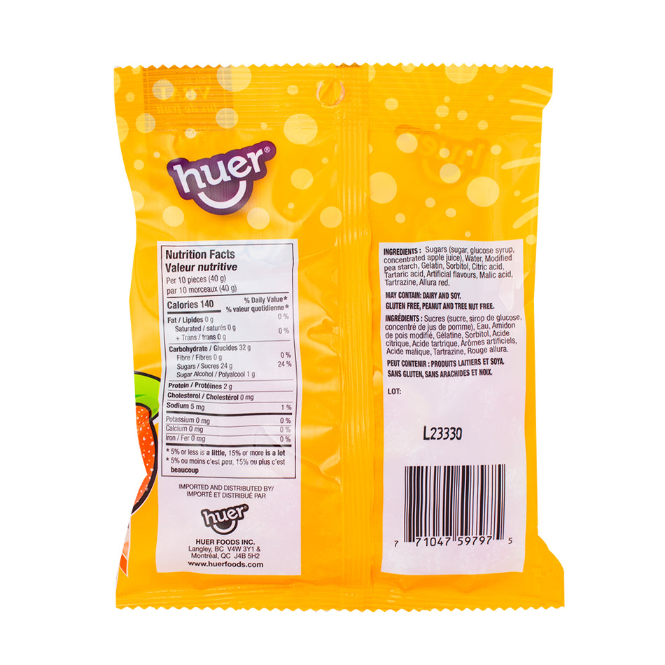 Huer Sour Peach Slices 120g - 24 Pack  Nutrition Facts Ingredients