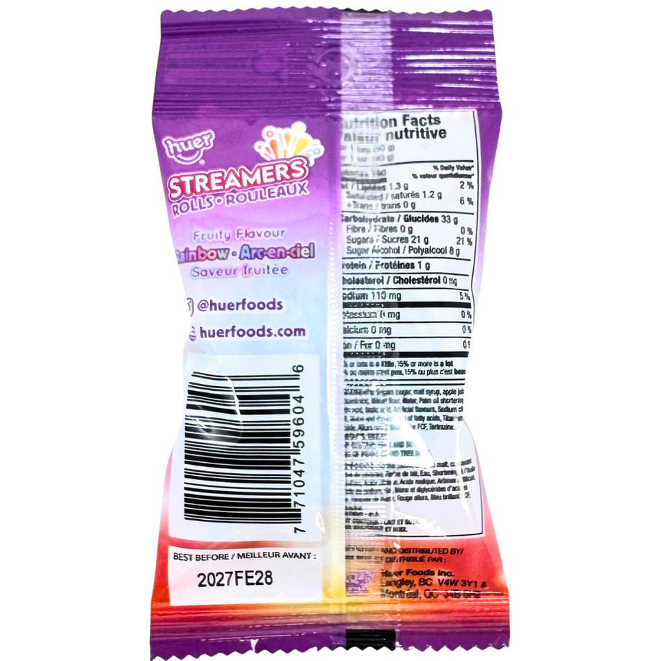 Huer Streamers Rolls Sour 40g - 18 Pack