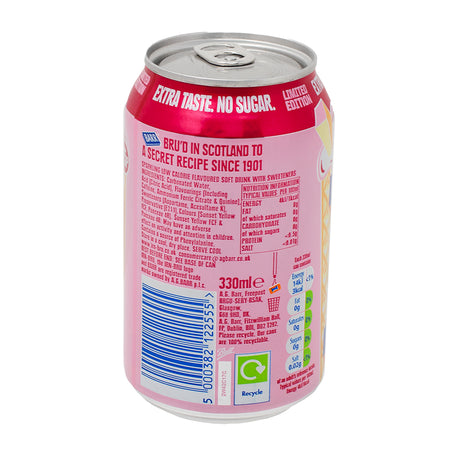 Irn Bru Xtra Raspberry Ripple (UK) 330mL - 24 Pack  Nutrition Facts Ingredients