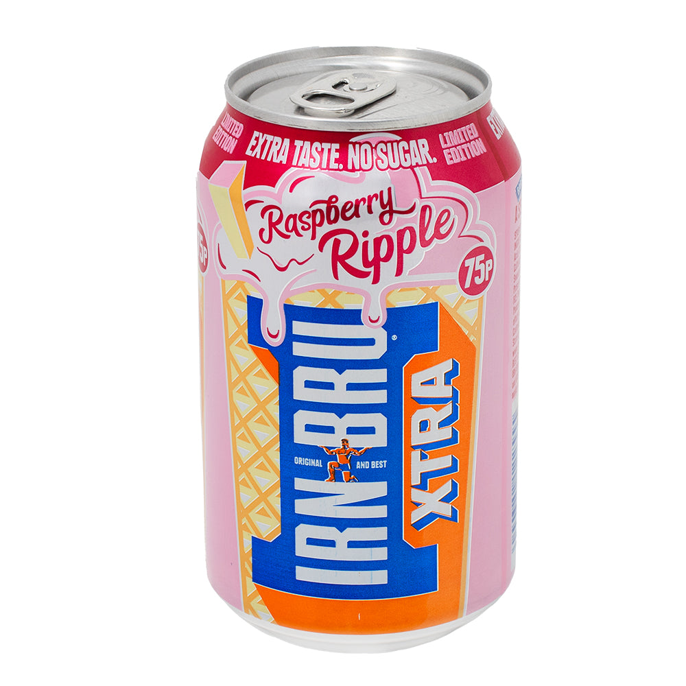Irn Bru Xtra Raspberry Ripple (UK) 330mL - 24 Pack | iWholesaleCandy.ca