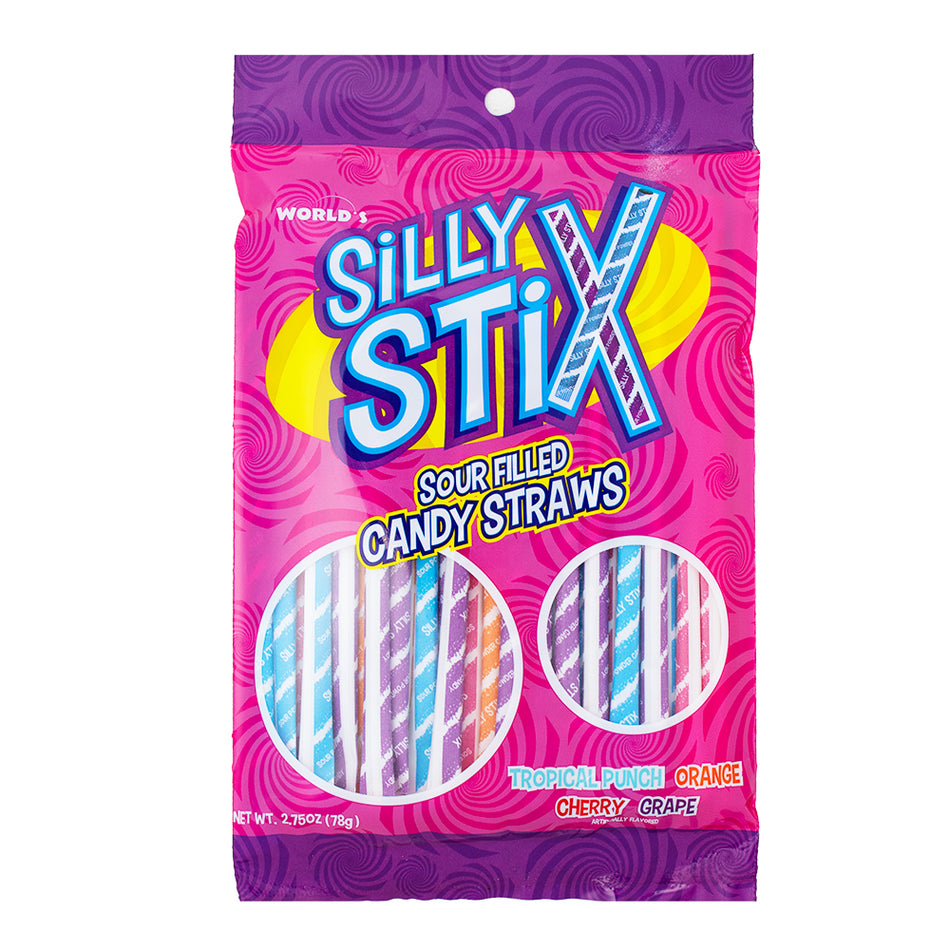 World Silly Stix Straws 2.75oz - 24 Pack