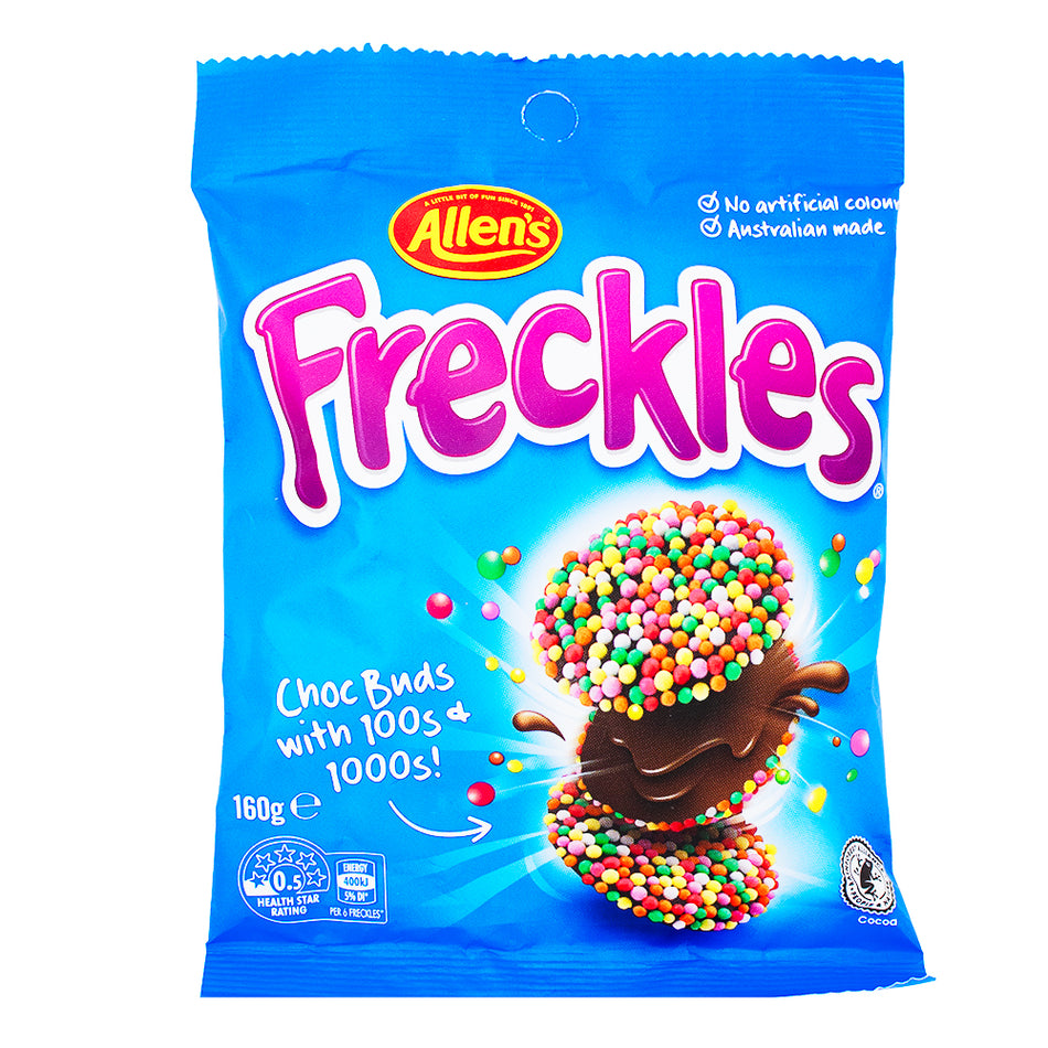 Allen's Freckles (Aus) 160g - 12 Pack - Australian Candy - Candy Store - Freckles - Freckles Candy - Australia Candy