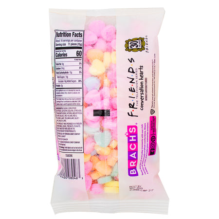 Friends Conversation Hearts - 8.5oz - 12 Pack Nutrition Facts Ingredients