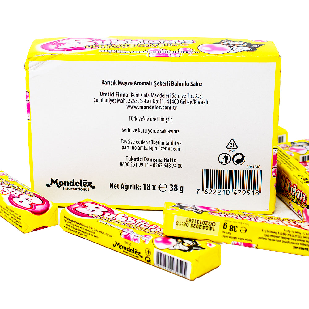 Bubblicious Gum Ultimate Original - 18 Pack Nutrition Facts Ingredients - Bubblegum - Candy Store - Bubblicious