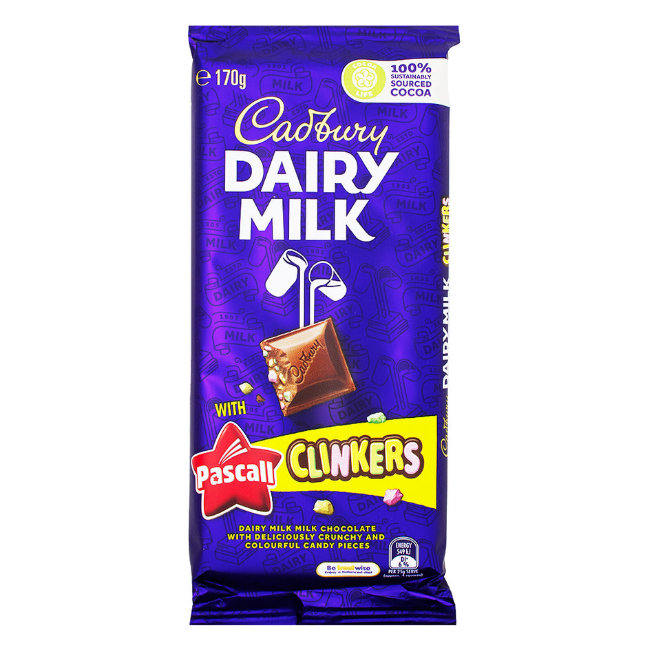 Cadbury Dairy Milk Clinkers (Aus) 170g - 15 Pack - Cadbury - Dairy Milk - Candy Store - Cadbury Chocolate - Cadbury Dairy Milk Chocolate