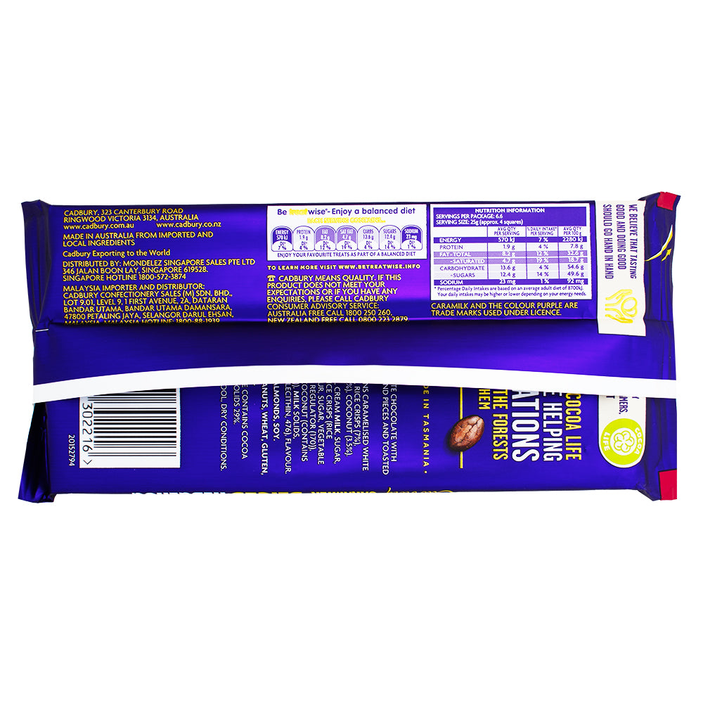 Cadbury Caramilk Slices Hedgehog (Aus) 165g - 14 Pack  Nutrition Facts Ingredients - Cadbury - Candy Store - White Chocolate - Cadbury Caramilk