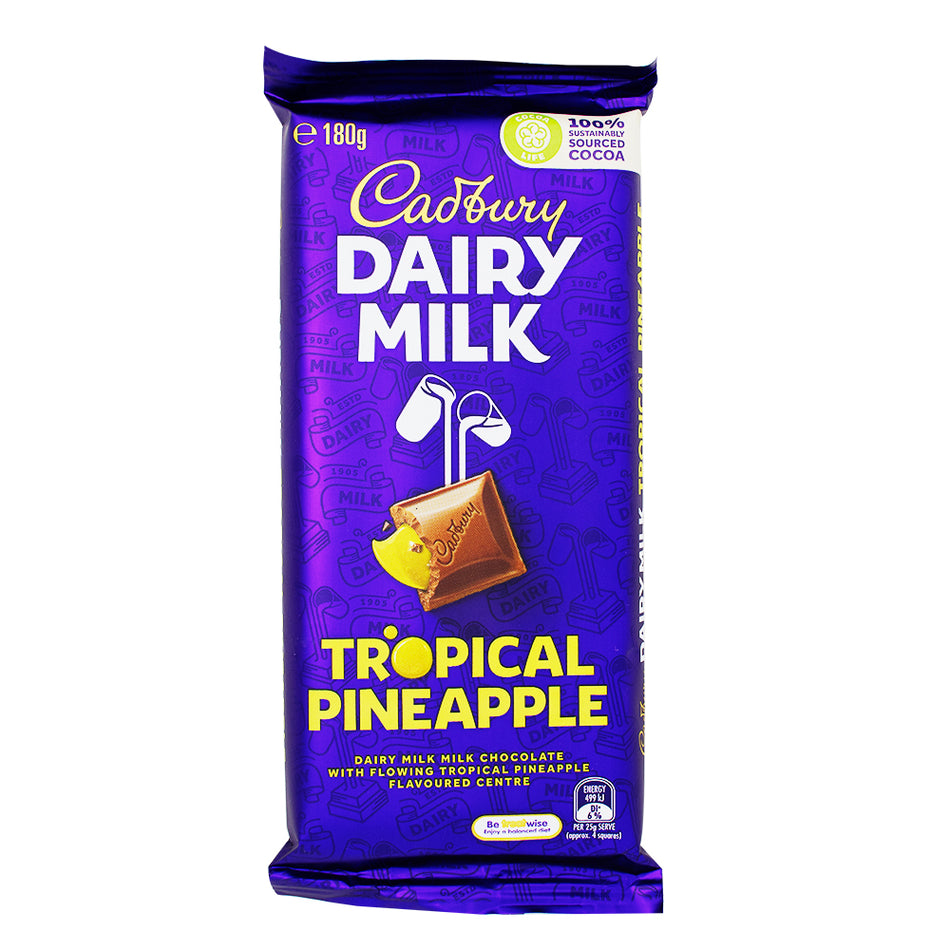 Australia Cadbury Dairy Milk Tropical Pineapple - 180g (Aus) - 15 Pack