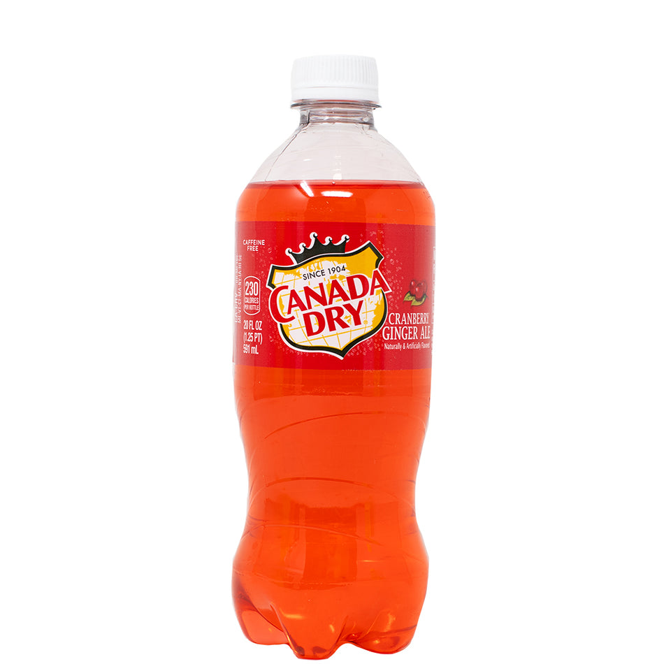 Canada Dry Cranberry Ginger Ale 591mL - 24 Pack - Soda - Ginger Ale - Canada Dry - Candy Store