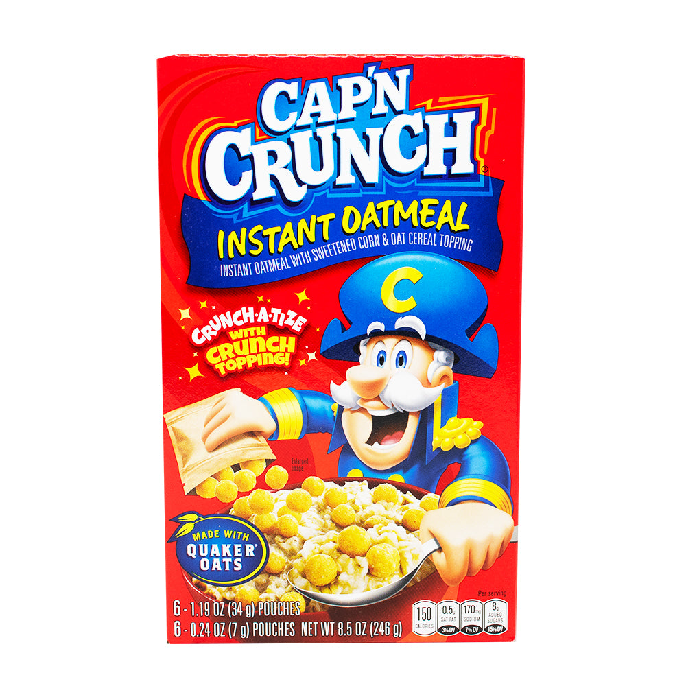 Captain Crunch Instant Oatmeal Original 6 Pouches 34g - 6 Pack