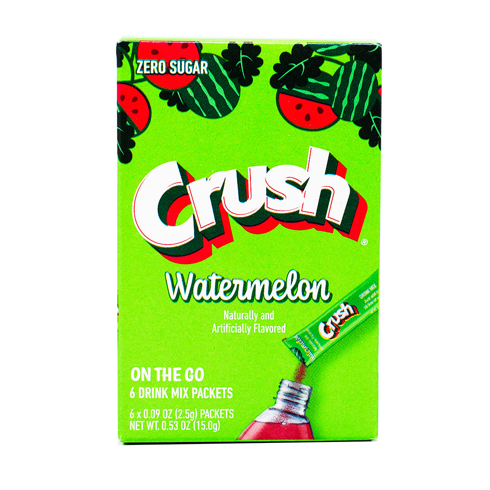 Singles to Go Crush Watermelon - 12 Pack - Candy Store - Crush - Watermelon Candy - Watermelon Drink