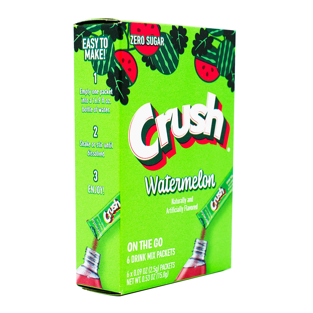 Singles to Go Crush Watermelon - 12 Pack - Candy Store - Crush - Watermelon Candy - Watermelon Drink