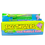 Face Twisters Sour Bubblegum Green Apple 2oz - 12 Pack