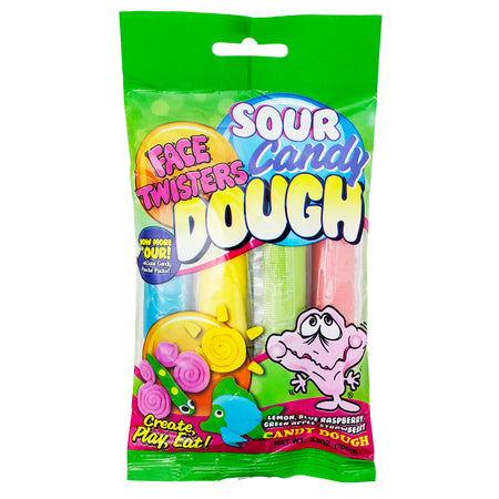 Face Twisters Sour Candy Dough 3.5oz - 12 Pack