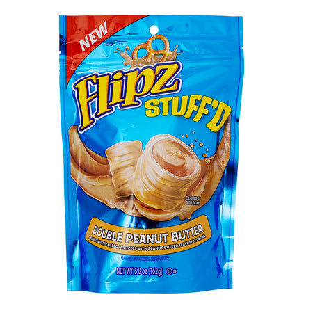 Flipz Stuff'd Pretzels Double Peanut Butter 162g - 8 Pack - Candy Store - Peanut Butter - Flipz - Flipz Pretzels