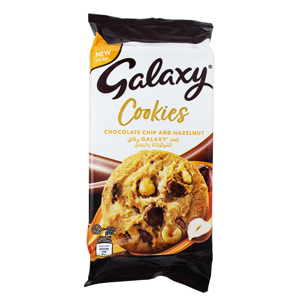Galaxy Chocolate Chip & Hazelnut Cookies 180g - 8 Pack