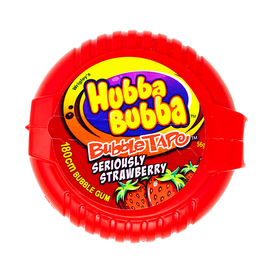 Hubba Bubba Tape Seriously Strawberry (Aus) - 12 pack - Bubble Gum - Hubba Bubba - Candy Store - Chewing Gum