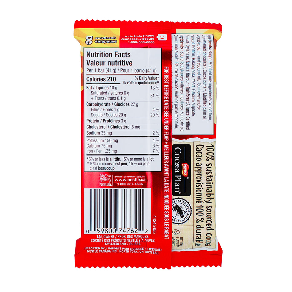 Kit Kat Caramel 41g - 24 Pack Nutrition Facts Ingredients - Kit Kat - Kit Kat Chocolate Bar - Kit Kat Caramel