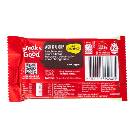 Kit Kat Milky Bar (Aus) 45g - 48 Pack  Nutrition Facts Ingredients - Candy Store - Chocolate Bar - Kit Kat - Kit Kat Milky Bar