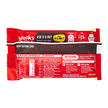 Kit Kat Milky Bar (Aus) 45g - 48 Pack Nutrition Facts Ingredients - Candy Store - Chocolate Bar - Kit Kat - Kit Kat Milky Bar