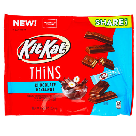 Kit Kat Thins Hazelnut Share Bag 7.2oz - 8 Pack