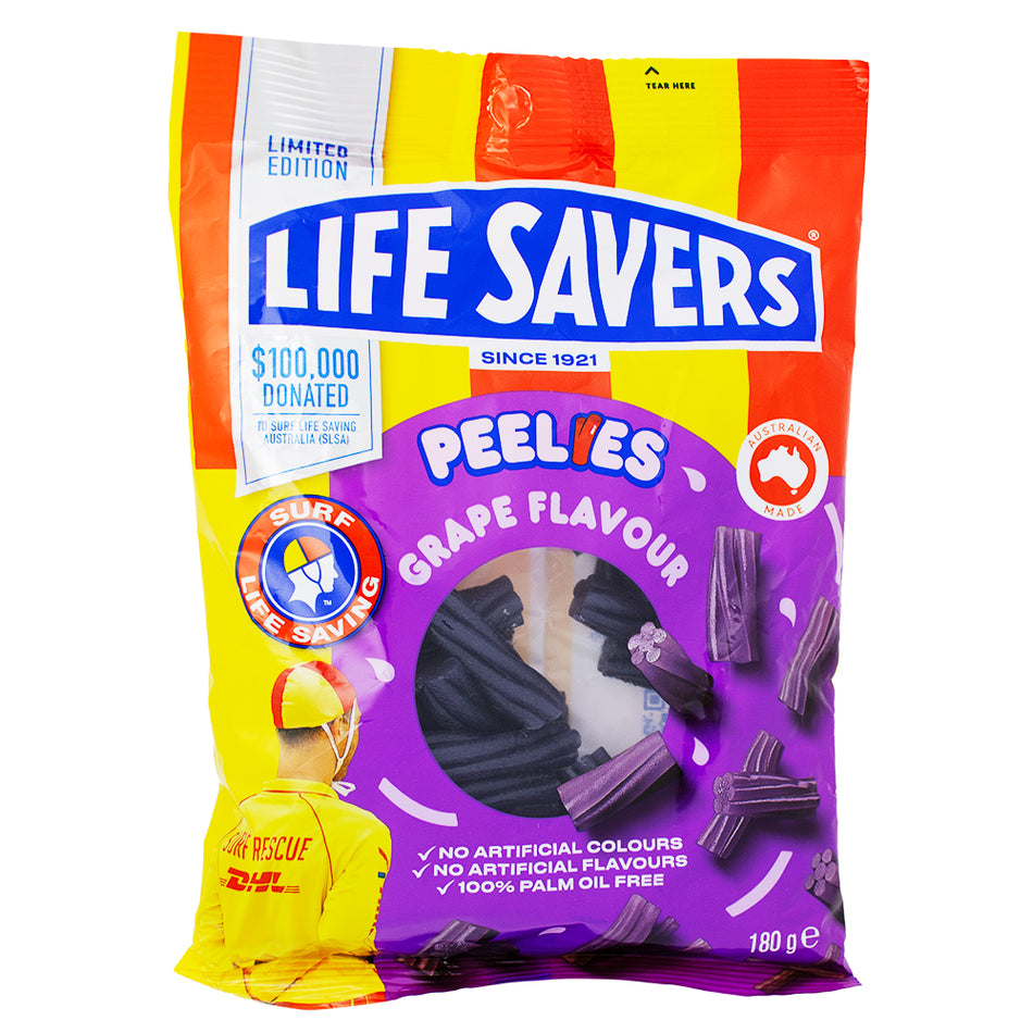 Lifesavers Peelies Grape (Aus) 180g - 14 Pack