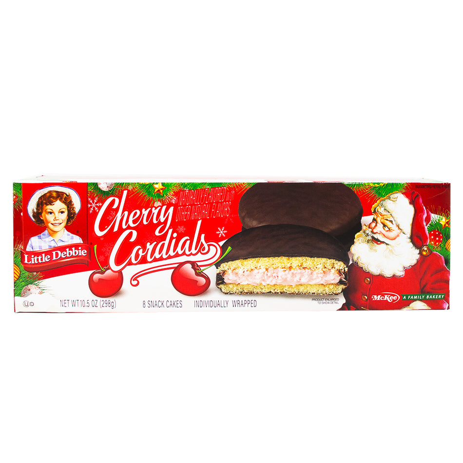 Little Debbie Christmas Cherry Cordials Cakes (8 Pieces) 298g - 1 Pack