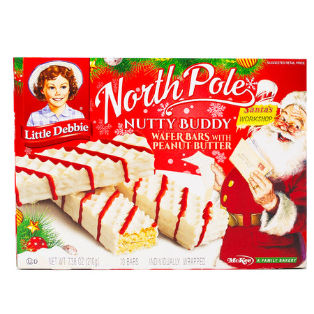 Little Debbie Christmas North Pole Nutty Buddy Bars (10 Bars) 210g - 1 Pack