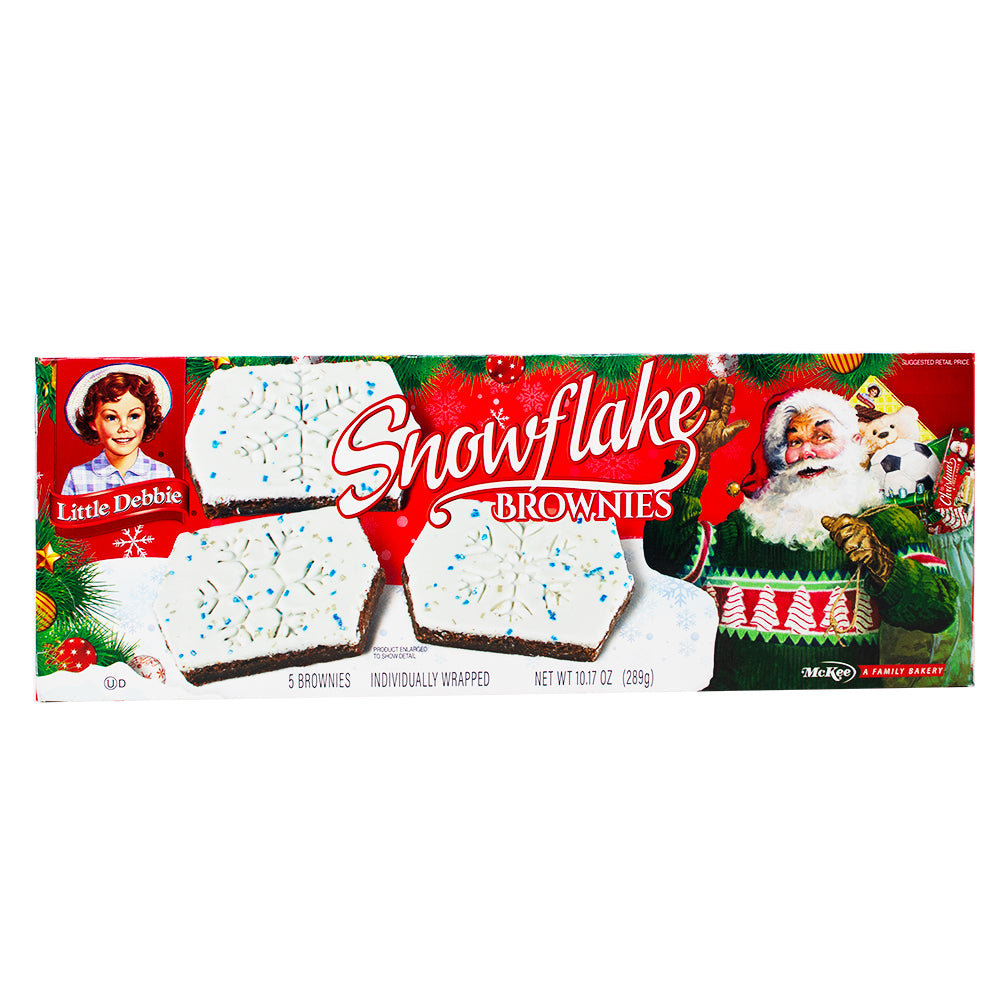 Little Debbie Christmas Snowflake Brownies (5 Pieces) 289g - 1 Pack