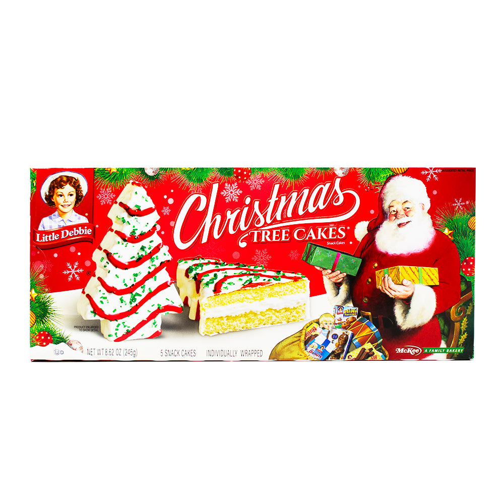 Little Debbie Vanilla Christmas Tree Cakes (5 Pieces) 245g - 1 Pack **BB DEC 13/23**