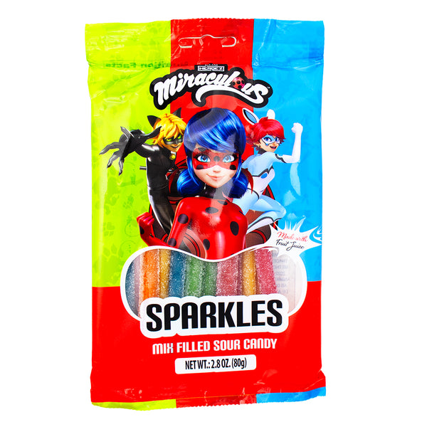 Miraculous Sparkles Mixed Filled Sour Candy 80g - 12 Pack