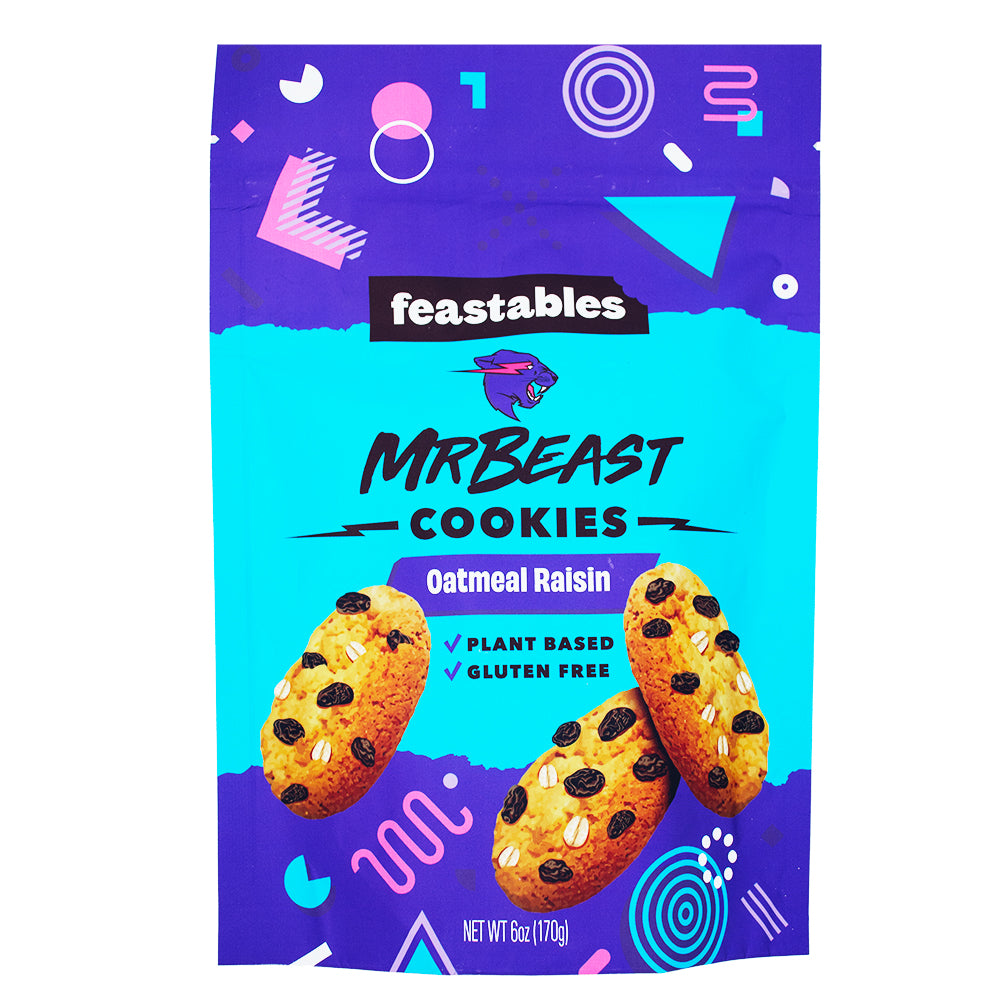 Mr Beast Oatmeal Raisin Cookies - 12 Pack - Mr Beast - Cookies - Oatmeal Cookies - Oatmeal Raisin Cookies