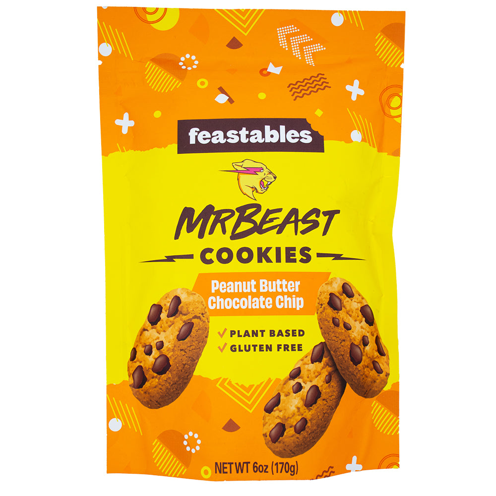 Mr Beast Peanut Butter Cookies - 12 Pack - Mr Beast - Candy Store - Mr Beast Cookie - Feastables - Peanut Butter Cookies - Peanut Butter Chocolate Chip Cookies