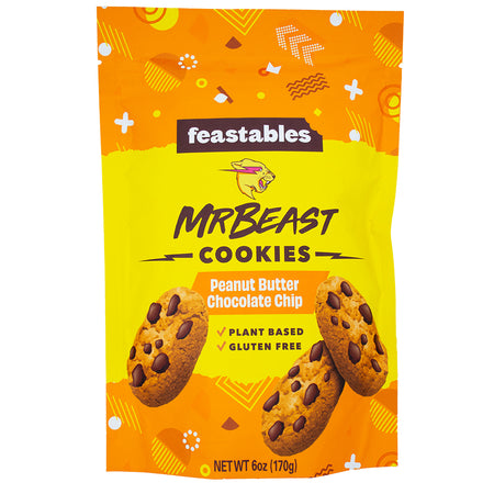 Mr Beast Peanut Butter Cookies - 12 Pack - Mr Beast - Candy Store - Mr Beast Cookie - Feastables - Peanut Butter Cookies - Peanut Butter Chocolate Chip Cookies