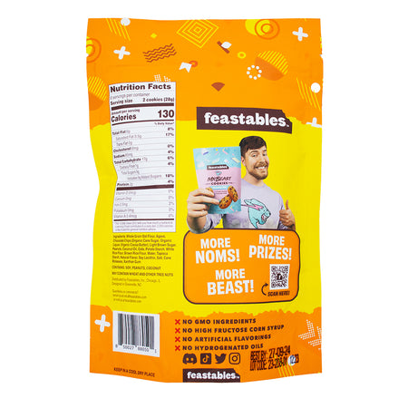 Mr Beast Peanut Butter Cookies - 12 Pack Nutrition Facts Ingredients  - Mr Beast - Candy Store - Mr Beast Cookie - Feastables - Peanut Butter Cookies - Peanut Butter Chocolate Chip Cookies