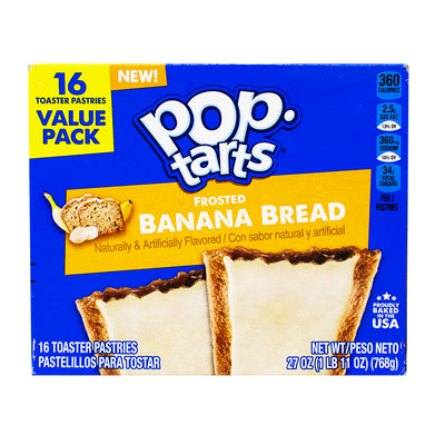 Pop-Tarts Frosted Banana Bread 16 Pack 768g - 1 Pack