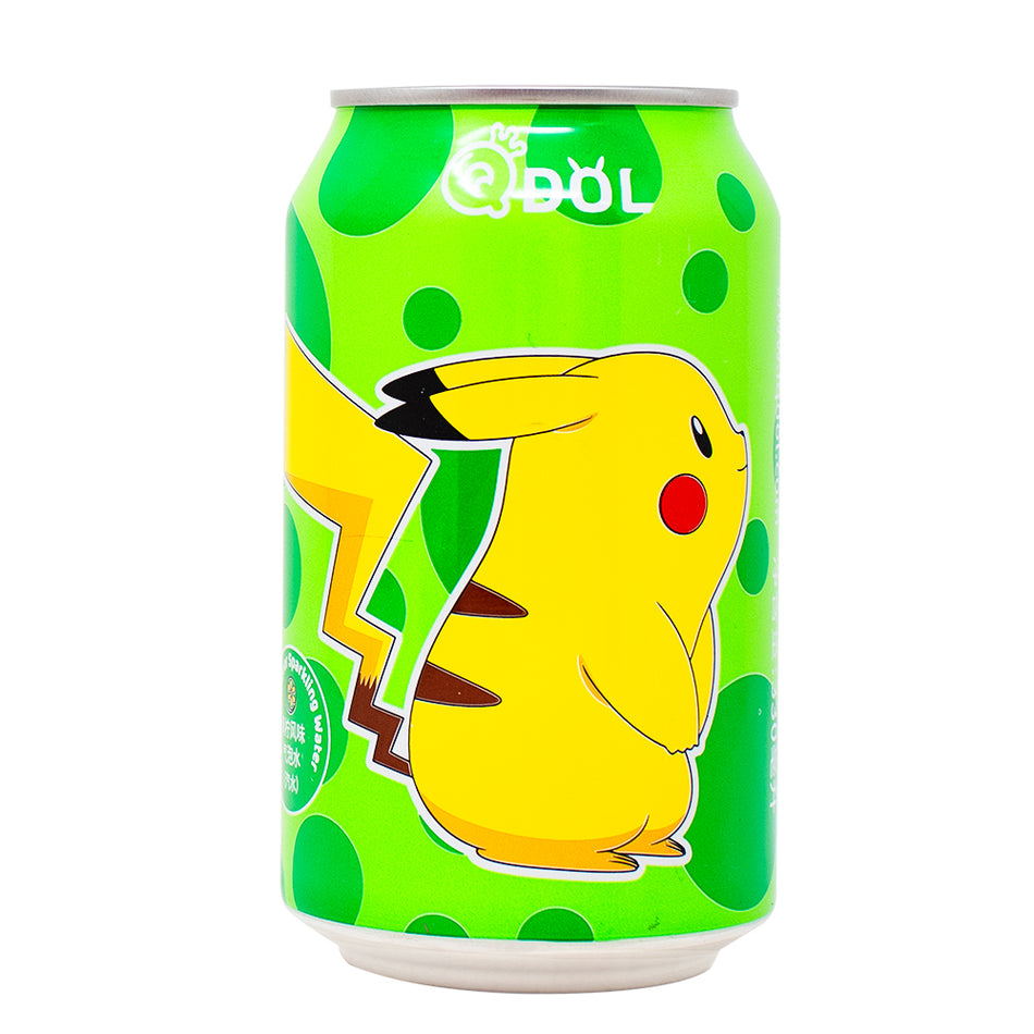 Qdol Pokemon Pikachu Sparkling Drink Green Lime (China) 330mL - 24 Pack