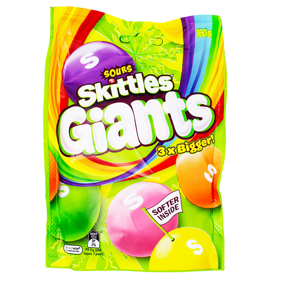 Skittles Giants Sours (Aus) 160g -15 Pack
