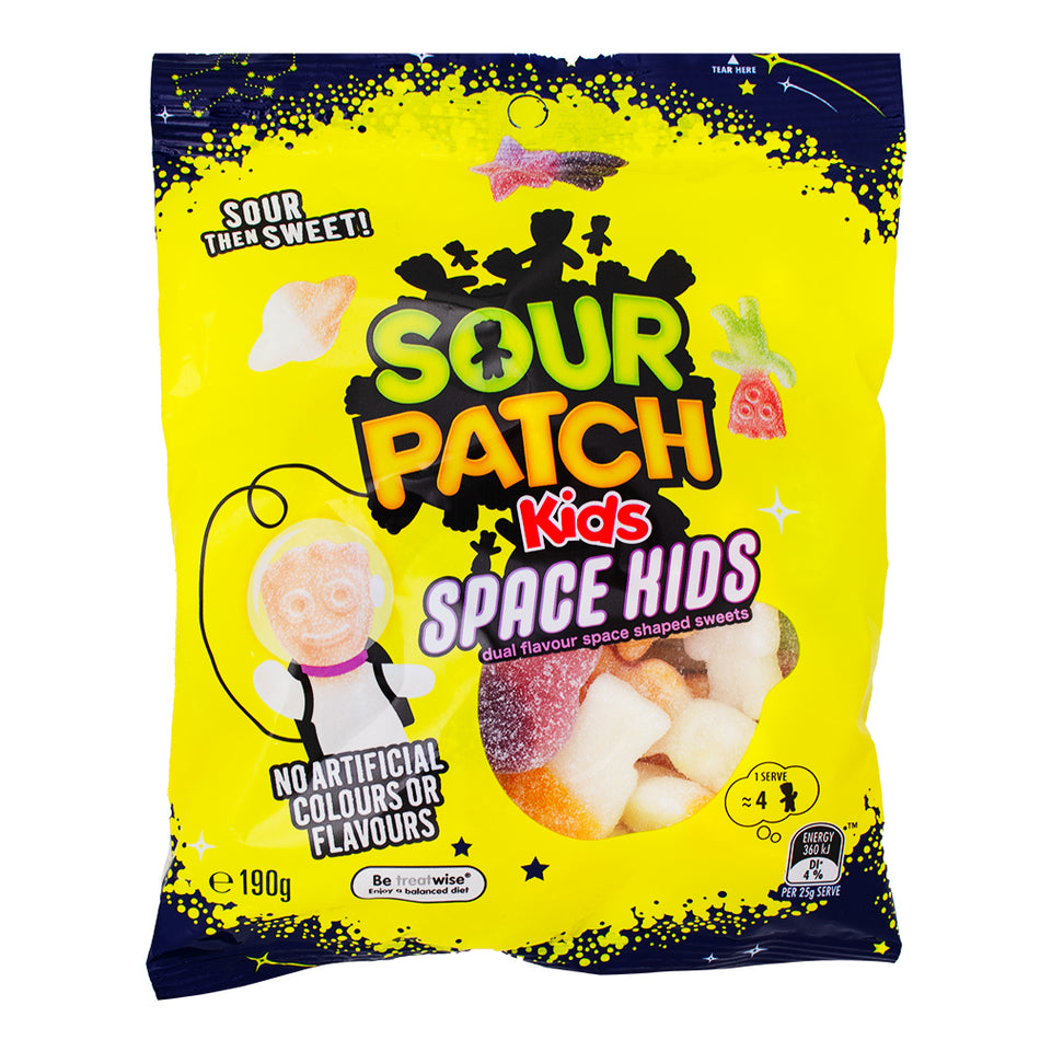 Sour Patch Kids Space (Aus) 190g - 20 Pack - Australian Candy - Sour Candy - Candy Store - Sour Patch Kids - Sour Patch Kids Space Kids