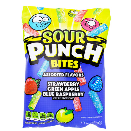 Sour Punch Mini Bites Assorted Pouch 5oz - 12 Pack