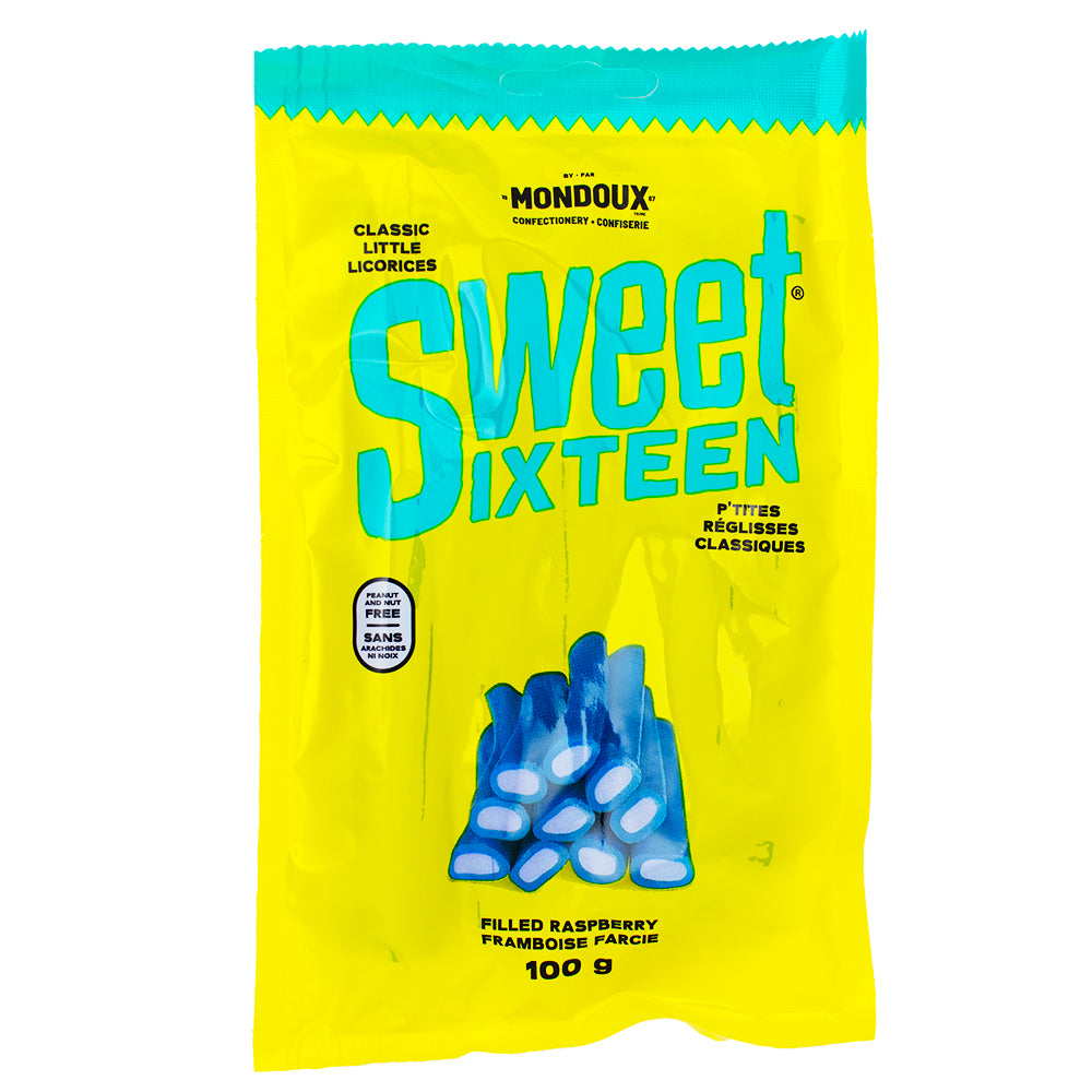 Sweet Sixteen Raspberry Filled Licorice 100g - 12 Pack - Licorice - Licorice Candy - Candy Store