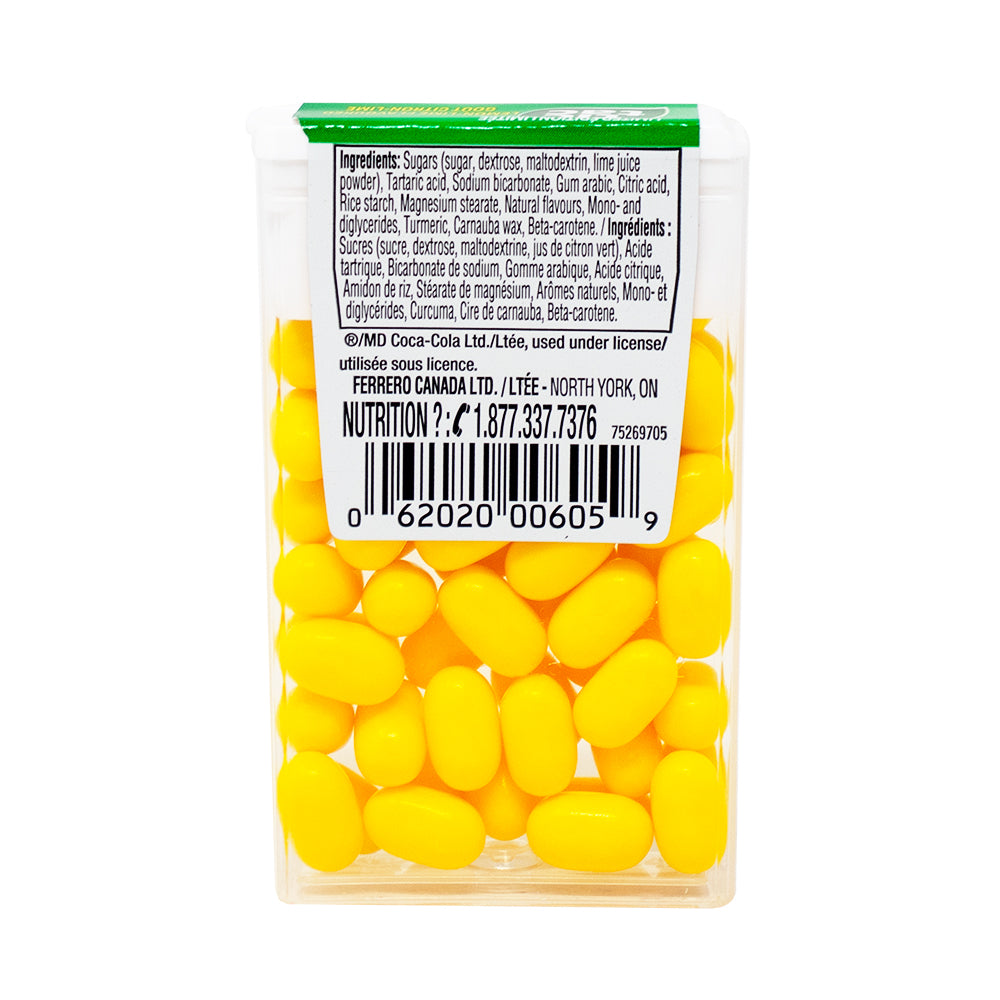 Tic Tac Sprite Mints 29g - 6 Pack Nutrition Facts Ingredients