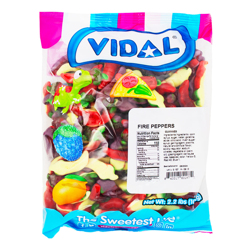 Vidal Fire Peppers 2.2lb - 1 Bag  Nutrition Facts Ingredients