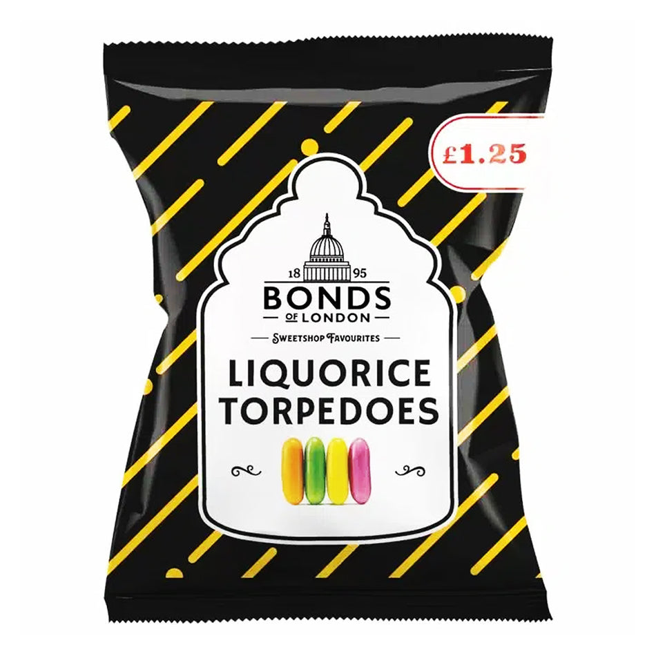 Bonds Liquorice Torpedoes (UK) 120g - 12 Pack