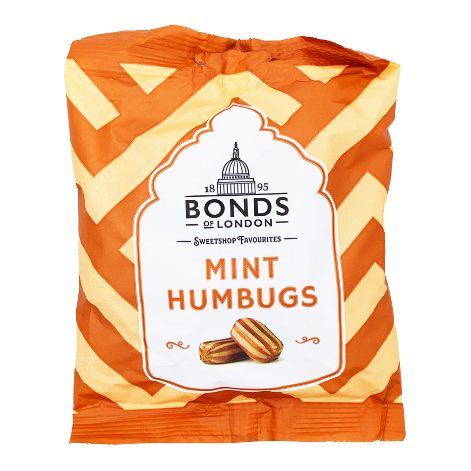 Bonds Mint Humbugs (UK) 120g - 12 Pack - British Candy - UK Candy - Wholesale Candy - Candy Store - Mint Candy