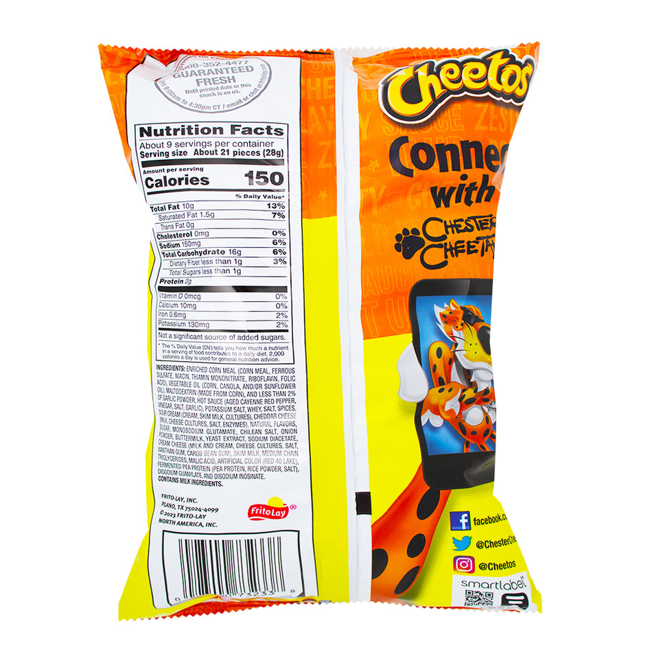 Cheetos Crunchy Buffalo 8.5oz - 1 Bag  Nutrition Facts Ingredients