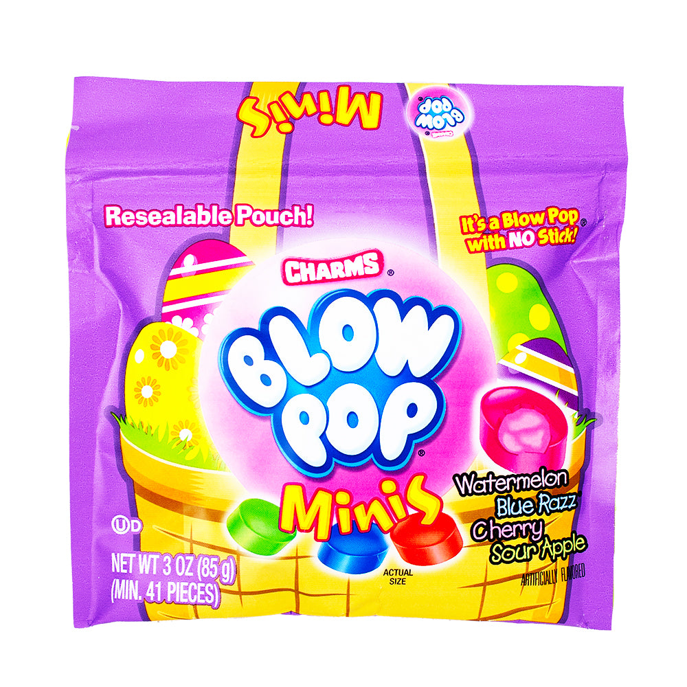 Charms Easter Blow Pop Minis Pouch 3oz - 12 Pack 