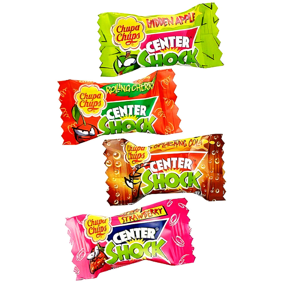 Chupa Chups Center Shock Assorted 200ct (UK) 800g - 1 Bag - Bubblegum - Chupa Chups - Wholesale Candy