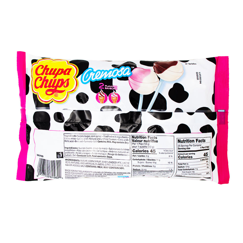Chup Chups Cremoasa 25ct 300g - 1 Pack  Nutrition Facts Ingredients