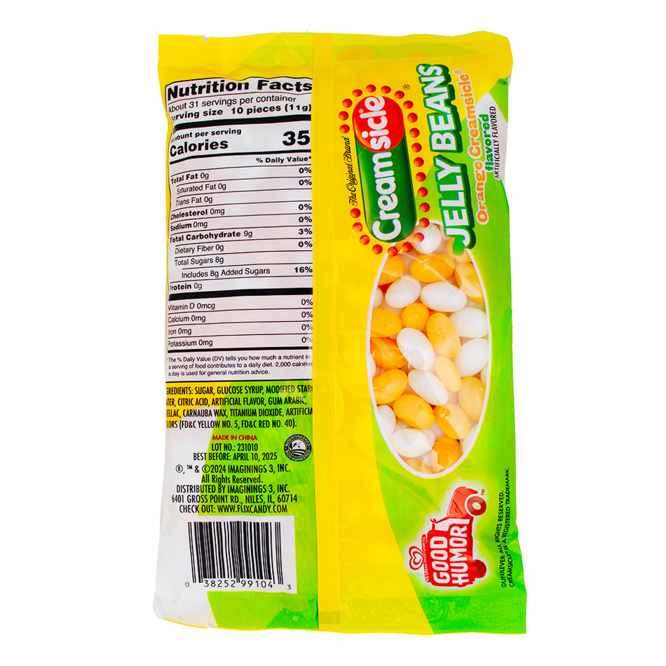 Orange Creamsicle Jelly Beans 12oz - 12 Pack Nutrition Facts Ingredients