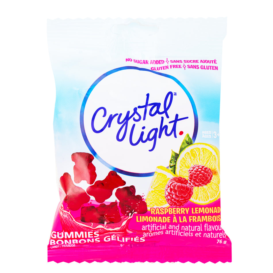 Crystal Light Sugar-Free Gummies Raspberry Lemonade 76g - 12 Pack
